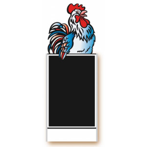 Stop trottoir pour boucherie coq tricolore - Dimensions  : 60 x 153 cm