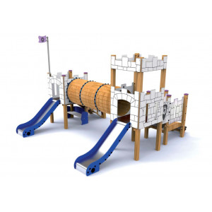 Structure de jeux avec toboggans Miengo - Norme EN 1176 - de 1 à 6 ans