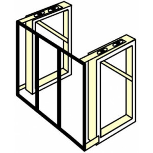 Support auxiliaire - Dimensions (HxLxP) : 650 x 1200 x 390 mm