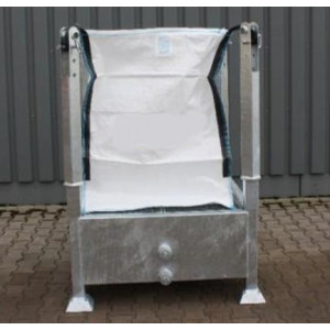 https://www.techni-contact.site/ressources/images/produits/merchandising/support-big-bag-avec-bac-de-retention-13242412-1.jpg - Volume : 375 L - Dimensions : (L x l x H) 1200 x 1200 x 1585 mm - Poids :190 kg