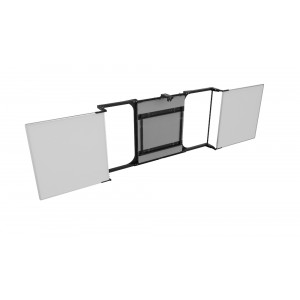https://www.techni-contact.site/ressources/images/produits/merchandising/support-ecran-a-hauteur-reglable-de-65-a-98-79971215-1.jpg - Taille écran : 65 à 98 pouces - Réglage en hauteur manuel