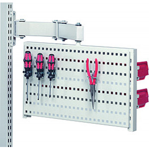 Support panneau d'outils perforé à bras double - Charge max (kg) : 15