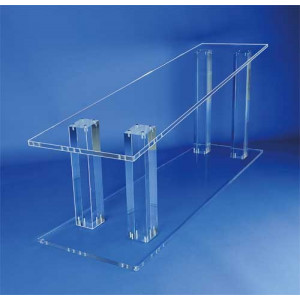 Support plexiglas cercueil - Plexiglas épaisseur : 1.5 cm - Largeur : 40 cm - Longueur: 145 cm