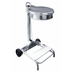 https://www.techni-contact.site/ressources/images/produits/merchandising/support-sac-mobile-a-pedale-en-inox-83165147-1.jpg - inox AISI 430 ou AISI 304 brillant - Capacité : 110 L - Large pédale - Conforme à la méthode HACCP