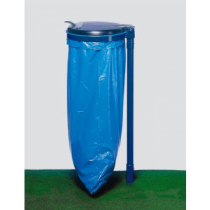 https://www.techni-contact.site/ressources/images/produits/merchandising/support-sac-poubelle-acier-avec-couvercle-62711424-1.jpg - Capacité : 120 L - Support acier bleu - Couvercle plastique ou acier
