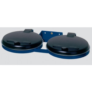 https://www.techni-contact.site/ressources/images/produits/merchandising/support-sac-poubelle-double-avec-couvercle-plastique-noir-43998324-1.jpg - Capacité : 2 x 120 L - Acier - Couvercle plastique noir ou acier