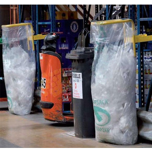Support sac poubelle pour rayonnage - Capacité de sac jusqu'à 400 litres