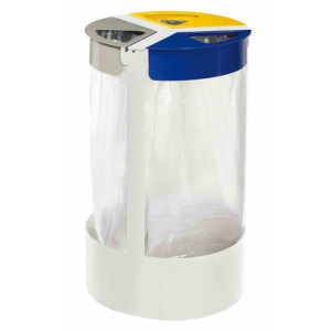https://www.techni-contact.site/ressources/images/produits/merchandising/support-sac-poubelle-sur-pied-3-x-45l-citwin-essentiel-23744115-1.jpg - Capacité : 3 x 45L - Acier poudré anti-UV – Blanc / Gris / Bleu / Jaune