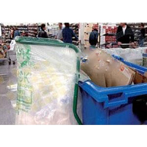 Support sac poubelle tubulaire - Capacité de sac : 400 litres