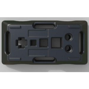 Support socle poteau en caoutchouc - Dimensions : 780 x 400 mm