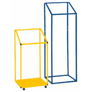 Supports sac poubelle grand format - Capacité : 240 L - Dimensions : 630 x 540 x 1835 mm