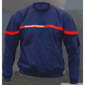 Sweat shirt col rond sapeurs pompiers - Taille : de S à XXXL