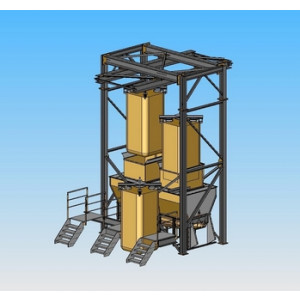 Système de vidage de big-bag - Permet de prendre des big-bags du sol vers la trémie de réception par un système de palonnier/palan