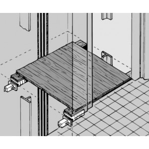 Système pour échafaudages d'ascenseurs - Accessoires adaptables pour des cabines d'ascenseur