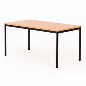 Table bureau rectangulaire - Peut être assemblée en demi-lunes ou trapézoïdales