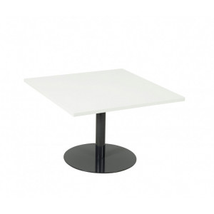 Table basse avec plateau en mélaminé  - Hauteur : 40 cm -  Plateau en mélaminé - Piètement central métallique