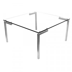 Table basse carrée en verre pour accueil - TCJ-011