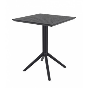 Table bistro pliante - Dim.(L x l x H) : 60 x 60 x 74 cm - en Polypropylène - 5 Coloris 