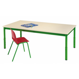 Table cantine réglable pour maternelle - Taille réglable de 1 à 3 - 3 Formats- Mélaminé ou stratifié avec chant PVC