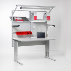 Table d'emballage avec système de calage - Construction robuste en acier soudé