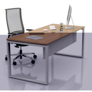 Table de bureau à pieds métalliques - Piétement métallique en tube 60 x 30 m