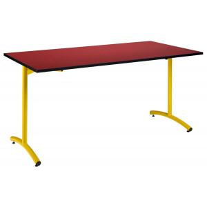 Table pour cantine scolaire - Tailles de 1 à 6 - 3 formats - Mélaminé ou stratifié avec cham PVC