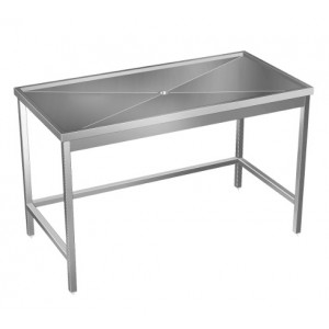 Table de débarrassage sur mesure en inox - Dimensions (L x l) mm 600 à 2850 mm x 700-800