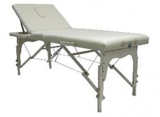 Table de massage pliante réglable - Longueur : 185 cm (211 cm avec dossier)