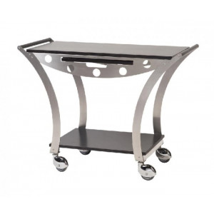 Table de service en inox brossé - Structure inox brossé -