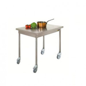 Table en inox démontable - Matière : inox AISI 304L- Longueur : de 1000 à 2000 mm- Largeur : 600-700 mm- Hauteur : 900 mm