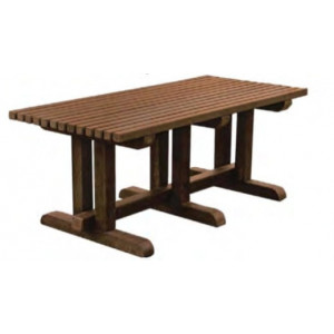 Table enfant en plastique recyclé - Longueur : 145 cm - Hauteur : 63 cm - A sceller