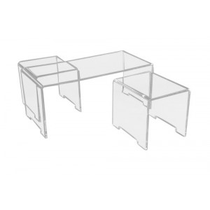 Table et poufs plexiglas - Plexiglas d'épaisseur  : 1.5 cm