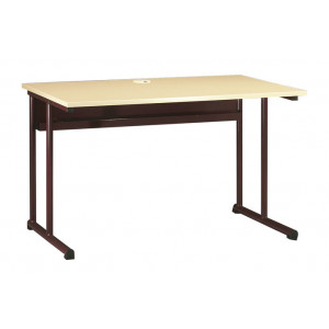 Table informatique avec stratifié chants ABS - Taille 6 - Structure métallique - Plateau stratifié chants ABS