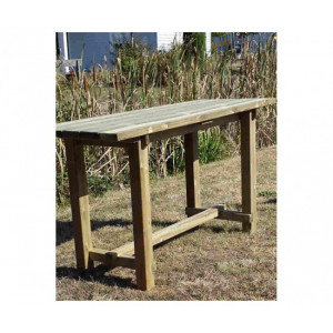 Table mange debout bois - Dimensions (L x l x H) : 2.00 x 0.75 x 1.10 m