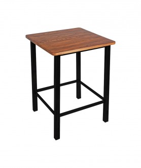 Table mange-debout INDUS - Usage : Intérieur - Matière plateau : hêtre finition vieilli - Dimensions ( L x l x h) : 80 x 80 x 110 cm