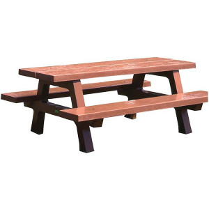 Table plein air en béton - Pieds, assise et plateau en béton