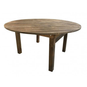 Table pliante Bois rustique - Diamètre : 153 cm - Hauteur : 76 cm