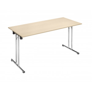 https://www.techni-contact.site/ressources/images/produits/merchandising/table-pliante-leonce-34727977-1.jpg - Dimensions (L x P x H) : 120 à 180 x 70/80 x 75 cm