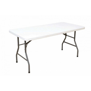 Table pliante polyéthylène PEHD - Longueur : 152 ou 183 cm - Hauteur : 74 cm - Plateau PEHD