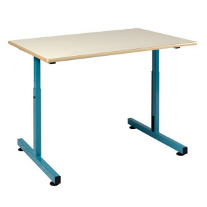 Table scolaire pour PMR Plateau fixe - Plateau 90 x 65 cm - Réglable en hauteur de 60 à 80 cm - Accessible PMR
