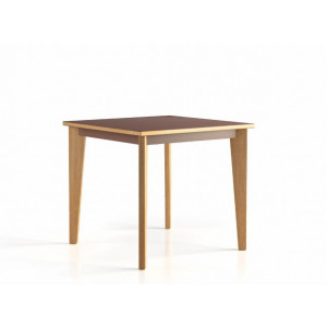 Table pour restaurant en bois hêtre massif - Structure hêtre massif - plateau stratifié - vérins plastiques
