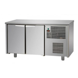 Table réfrigérée 2 portes inox - Capacité 270 Litres