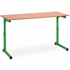 Table réglable pour classe primaire - Taille réglable de 3 à 7 – Format : Rectangulaire - Mélaminé ou Stratifié avec chant PVC