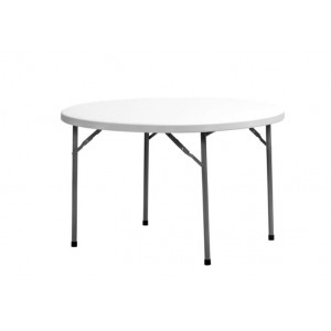 Table ronde pliante en polyéthylène Ø 120 ou Ø 150 - Diamètre : 120 - 150 cm