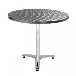 Table ronde pour terasse - Piètements 3 branches enjolivé Inox