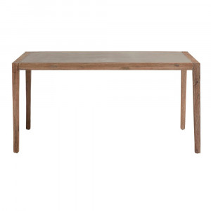 Table scandinave en bois d'acacia - Dimensions : 160 x 90 x 76 cm