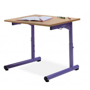 Table scolaire monoplace / biplace - Taille réglable de 1 à 3 – Format : Rectangulaire - Mélaminé ou Stratifié avec chant PVC