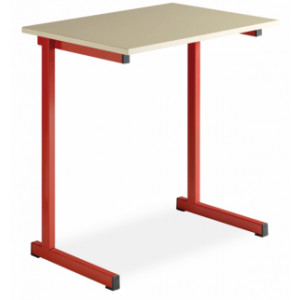 Table simple pour primaire - Taille : 4 à 6  – Format : Rectangulaire - Mélaminé ou Stratifié avec chant PVC