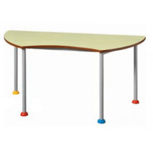 Table scolaire colorée - Tailles 1, 2, 3 et 4 - médium stratifié, mélanminé ou stratifié - 4 pieds tubes Ø 30 mm