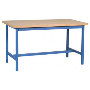 Table scolaire en hêtre multiplis - Plateau en hêtre multiplis - Hauteur : 84 cm - Dimensions plateau : 120 x 75 à 200 x 75 cm